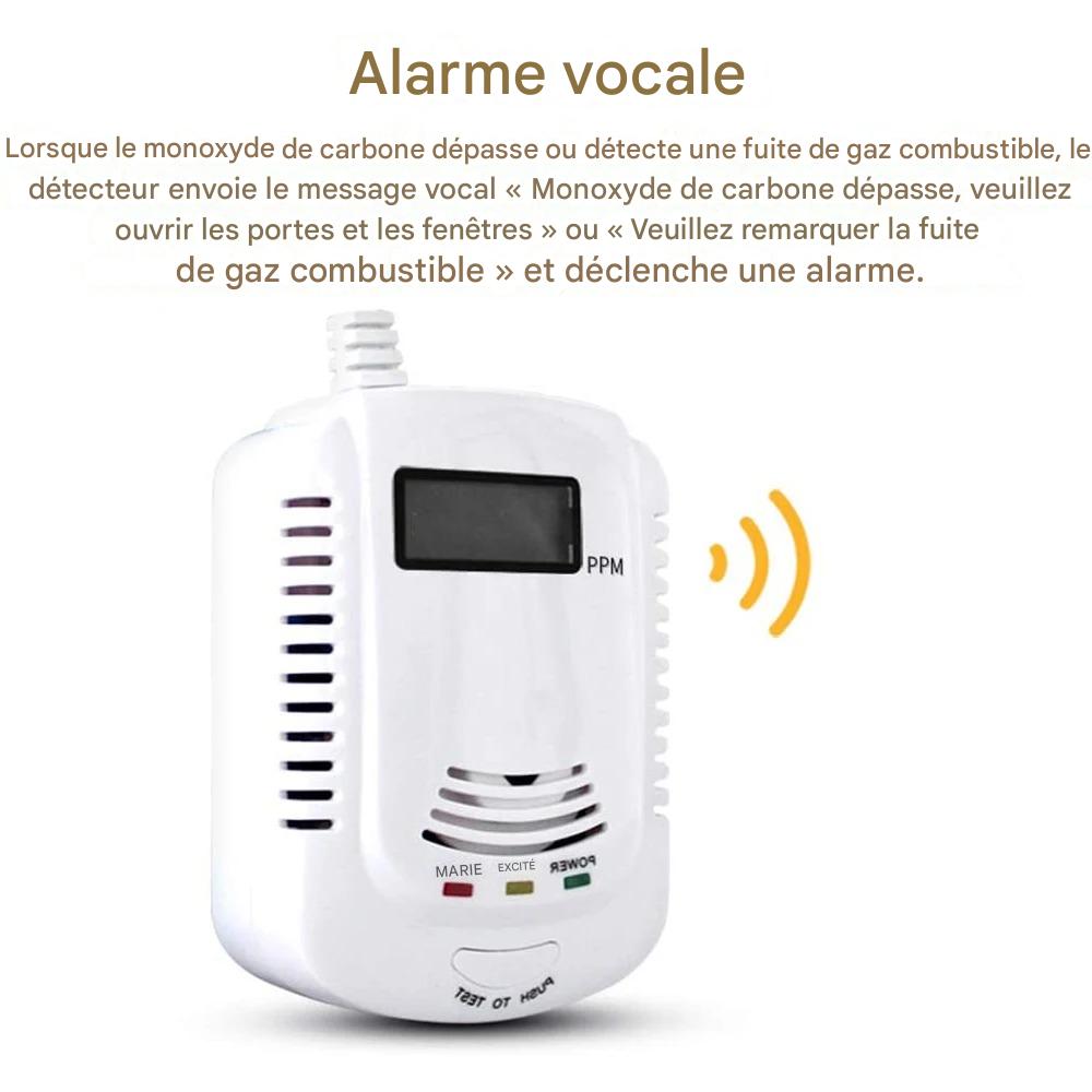 ALERTGAZ – Détecteur Intelligent Anti-Fuite de Gaz (Méthane, Butane, Propane, Monoxyde de Carbone)