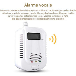ALERTGAZ – Détecteur Intelligent Anti-Fuite de Gaz (Méthane, Butane, Propane, Monoxyde de Carbone)